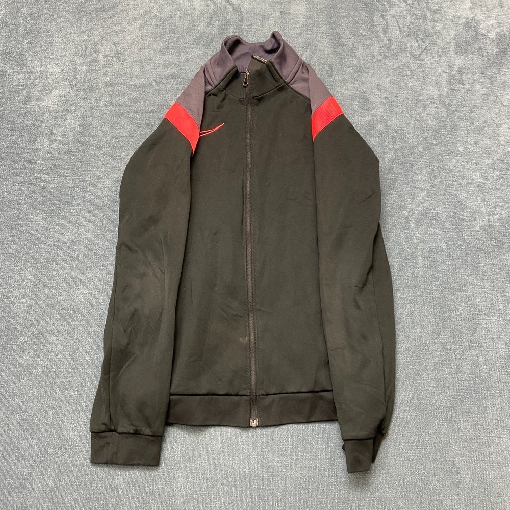 Nike Dri-FIT Academy Sports Jacket Boys Medium‎ Black Purple Long Sleeve Logo
